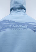 Back Graphic Hoodie Blue Denim - 6