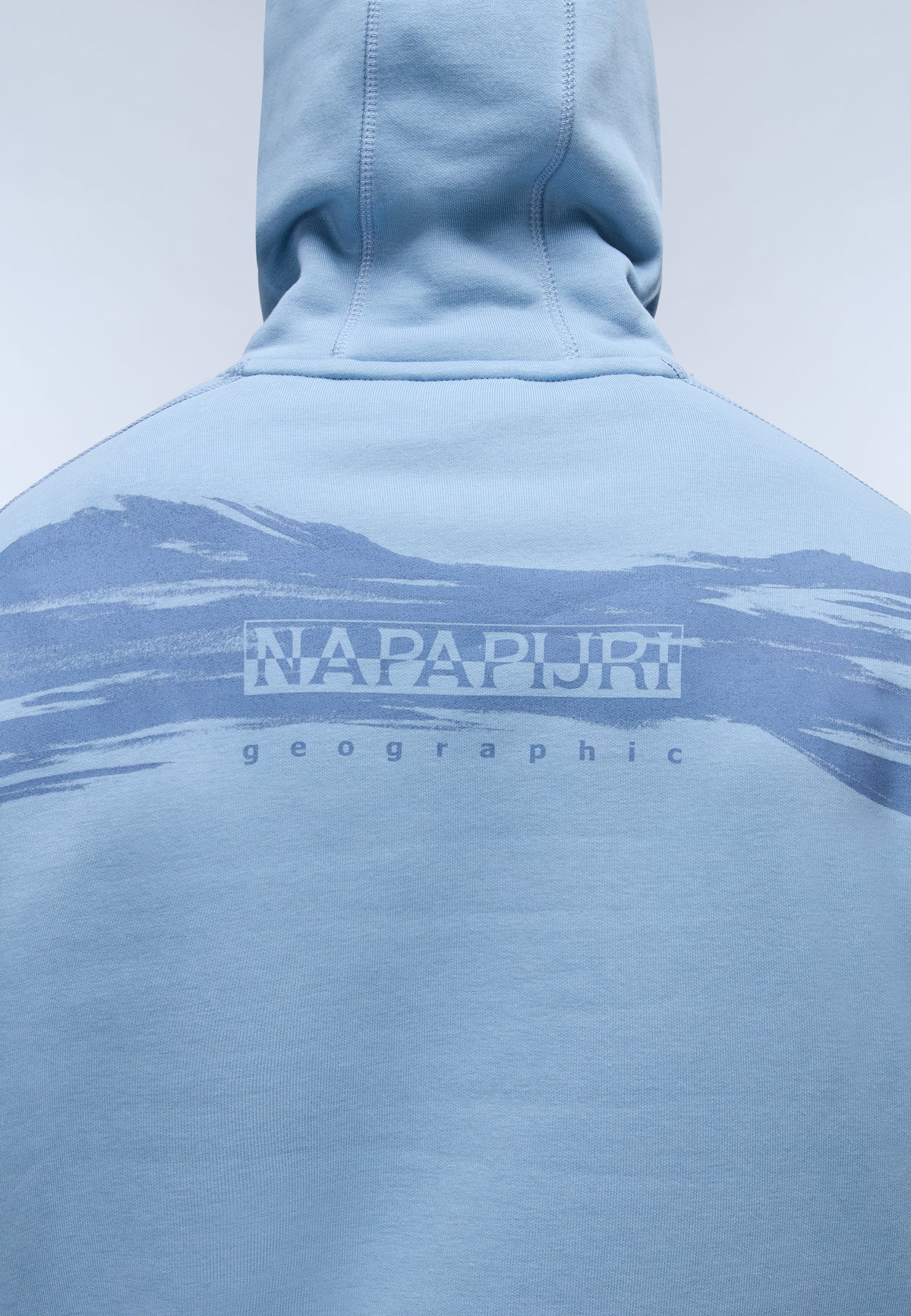 Back Graphic Hoodie Blue Denim - 6