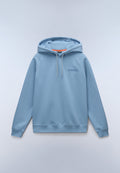 Back Graphic Hoodie Blue Denim - 1