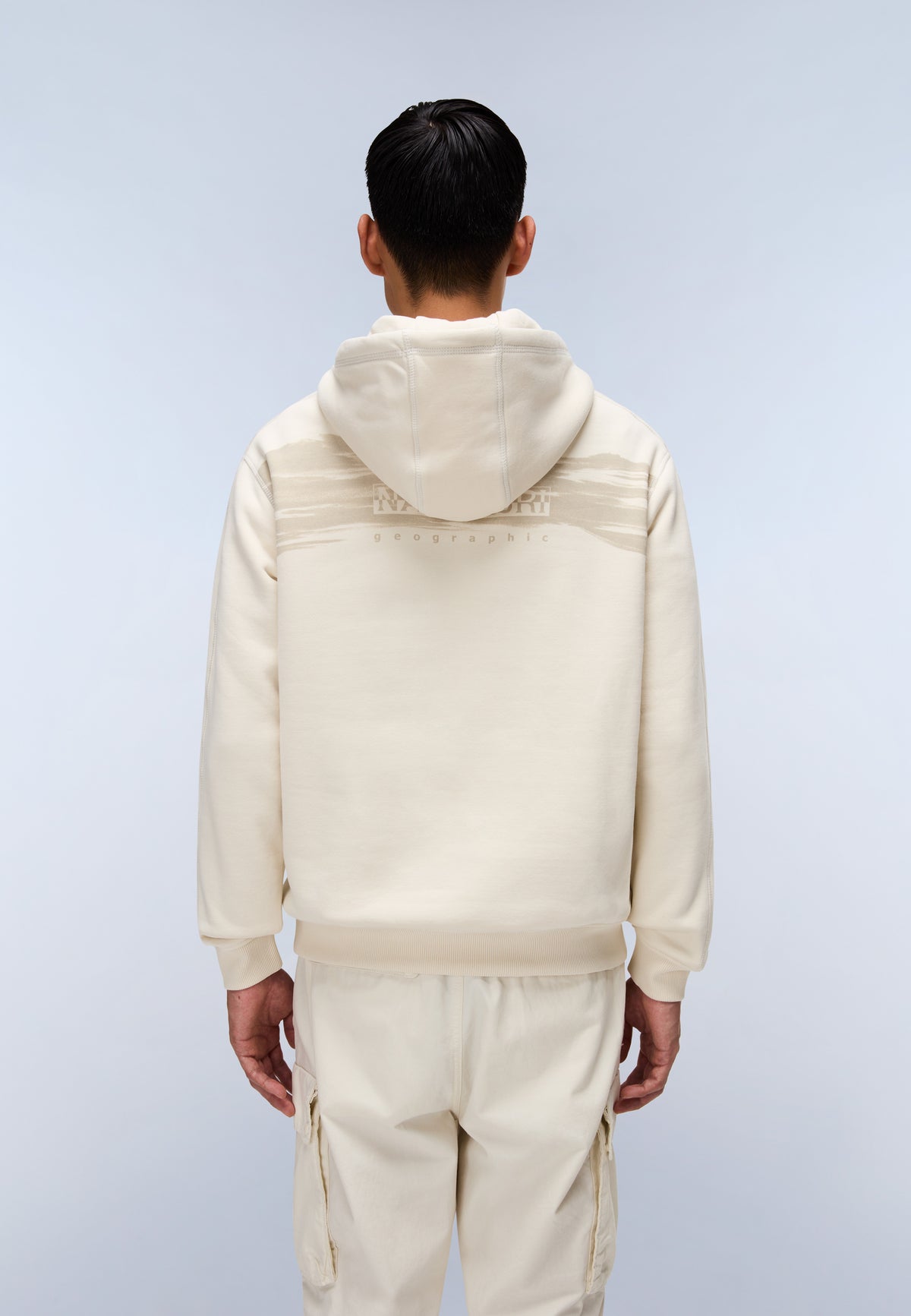 Back Graphic Hoodie Beige - 4