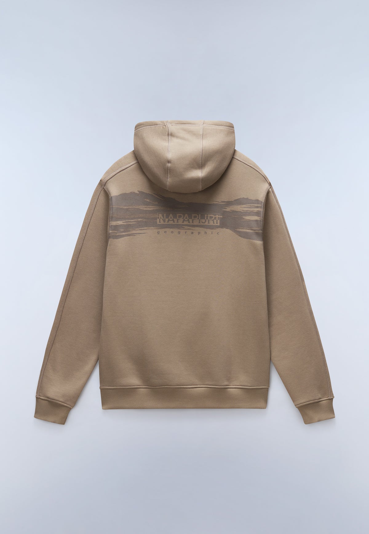 Back Graphic Hoodie Beige - 5
