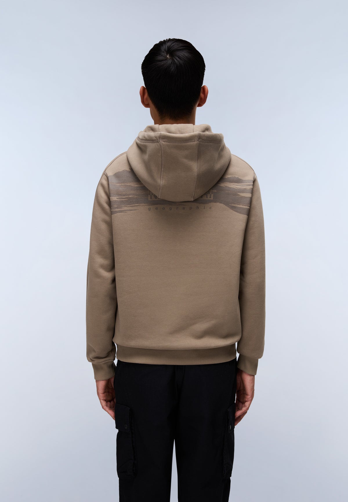 Back Graphic Hoodie Beige - 4