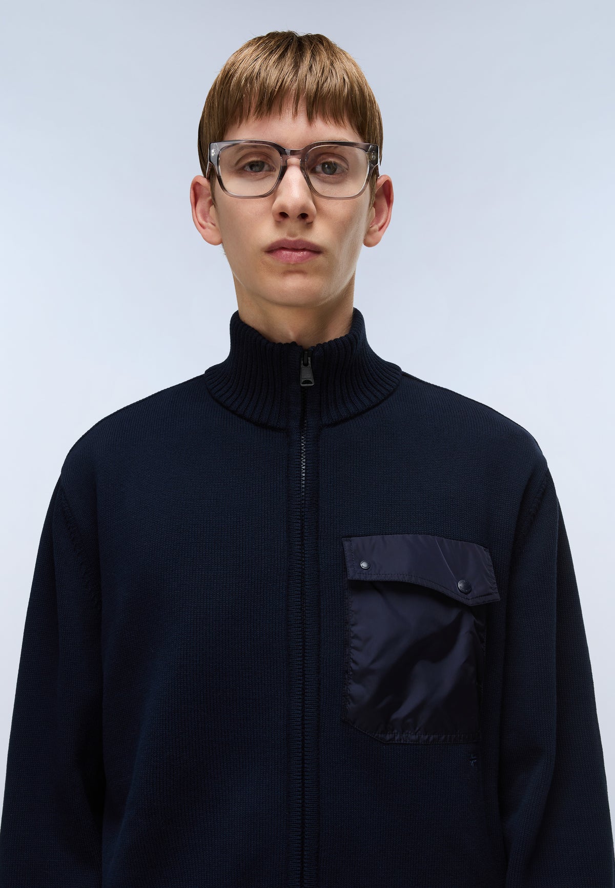 Berti Full-Zip Jumper Dark Blue - 2