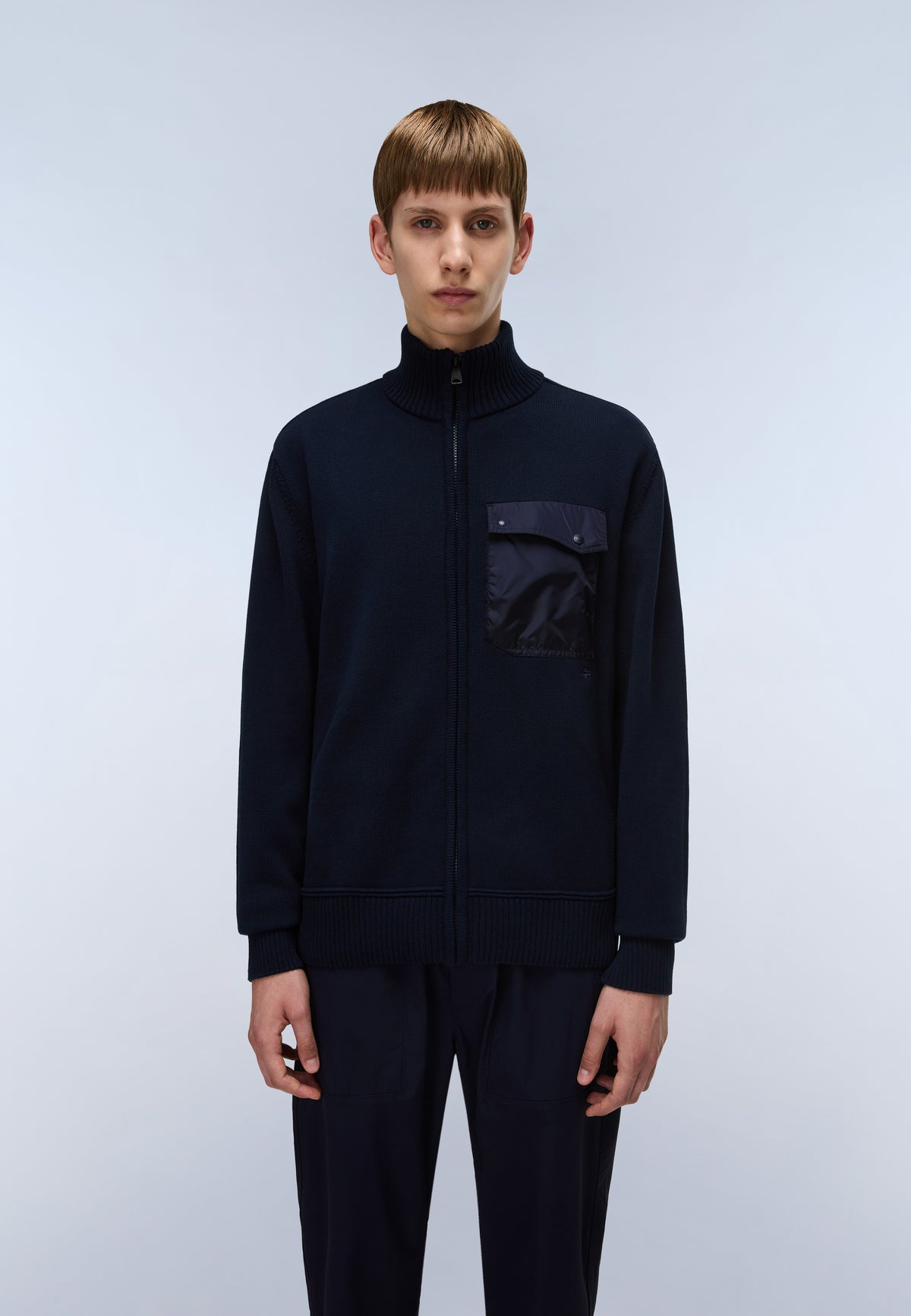 Berti Full-Zip Jumper Dark Blue - 3