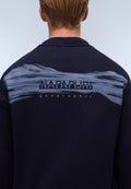 Back Graphic Sweatshirt Dark Blue - 6
