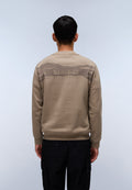 Back Graphic Sweatshirt Beige - 4