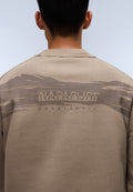Back Graphic Sweatshirt Beige - 6