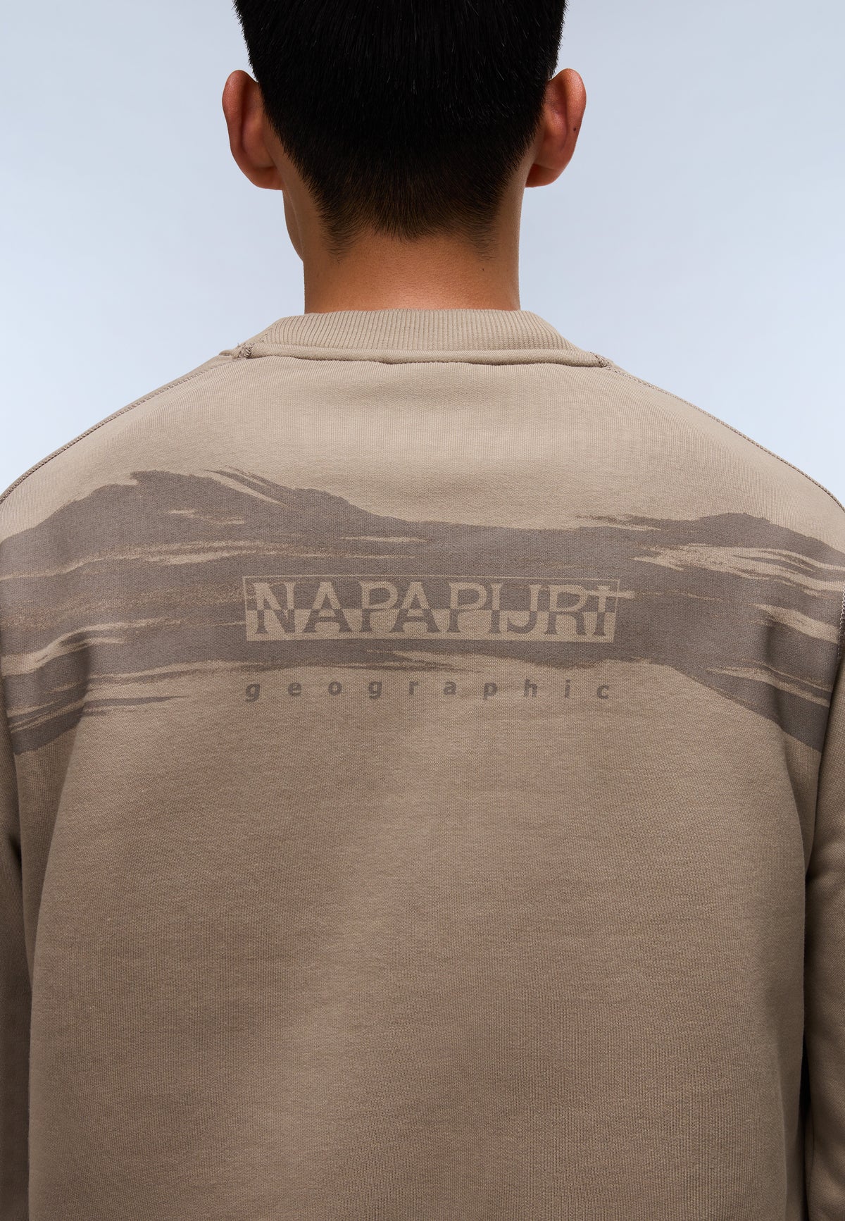 Back Graphic Sweatshirt Beige - 6