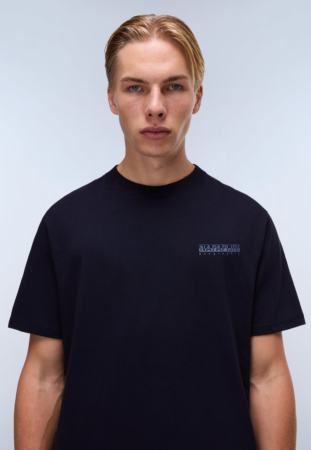 Camiseta de Manga Corta de Punto Back Graphic Dark Blue - 2