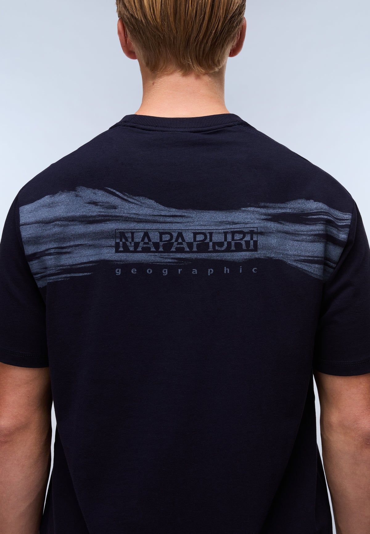 Camiseta de Manga Corta de Punto Back Graphic Dark Blue - 6