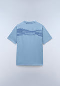Camiseta de Manga Corta de Punto Back Graphic Azul Denim - 5