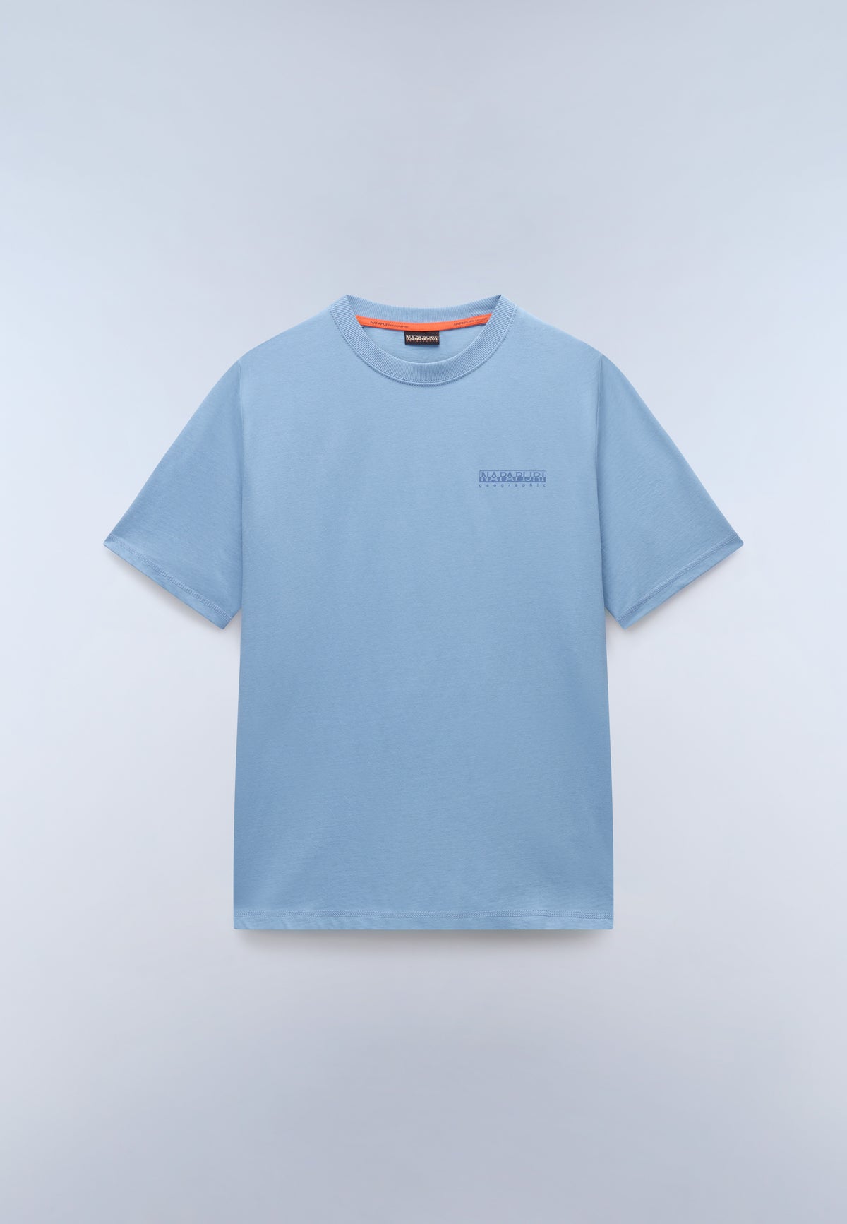 Camiseta de Manga Corta de Punto Back Graphic Azul Denim - 1