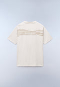 Camiseta de Manga Corta de Punto Back Graphic Beige - 2