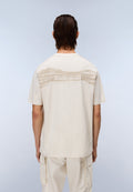 Back Graphic Jersey Short Sleeve T-Shirt Beige - 4