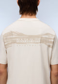 Back Graphic Jersey Short Sleeve T-Shirt Beige - 6