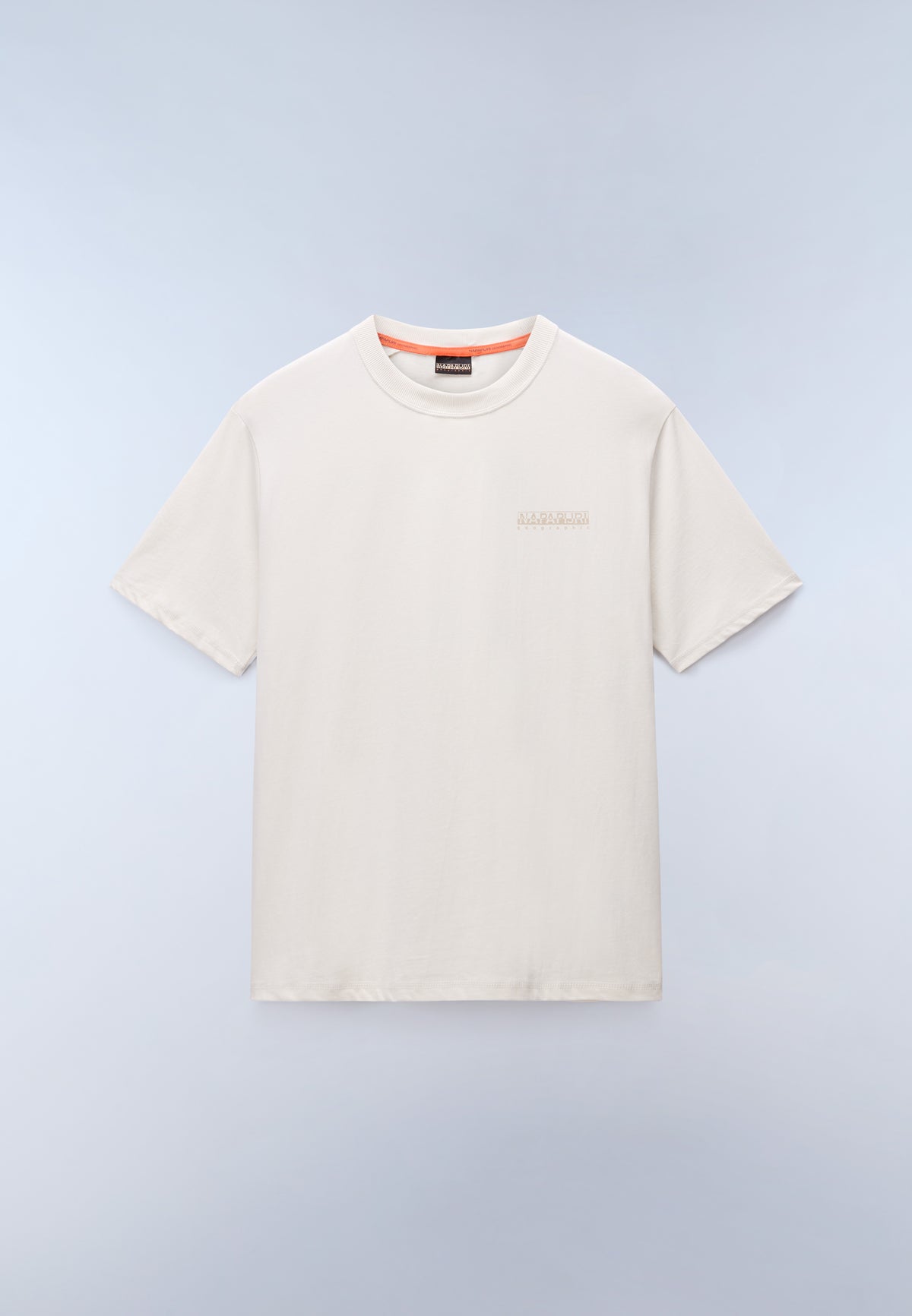 Camiseta de Manga Corta de Punto Back Graphic Beige - 1