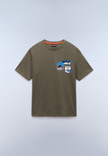 Camiseta de Punto de Manga Corta Montepiana Verde Tea Leaf - 1