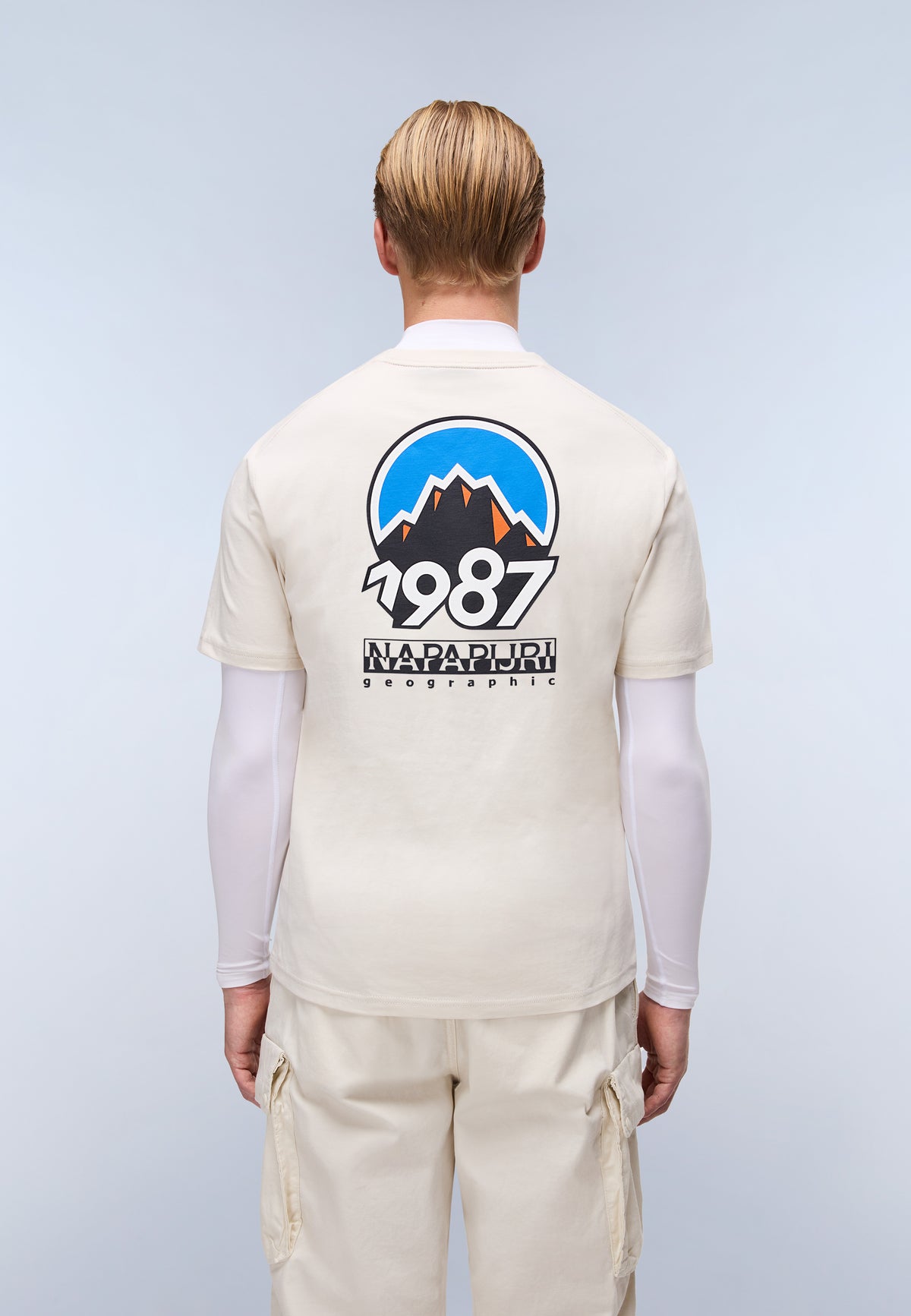 Camiseta de Punto de Manga Corta Montepiana Beige - 4