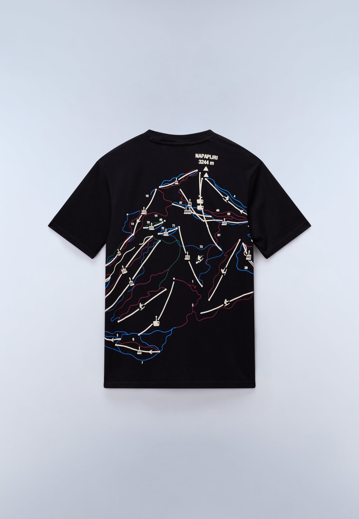 Kurzärmeliges Jersey-T-Shirt Fiemme Schwarz FWC - 2