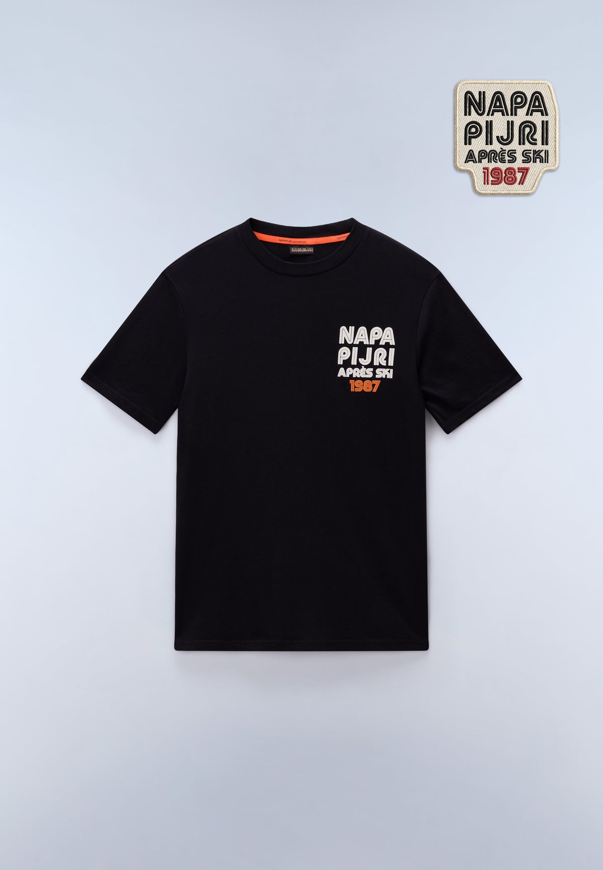 Kurzärmeliges Jersey-T-Shirt Fiemme Schwarz FWC - 1