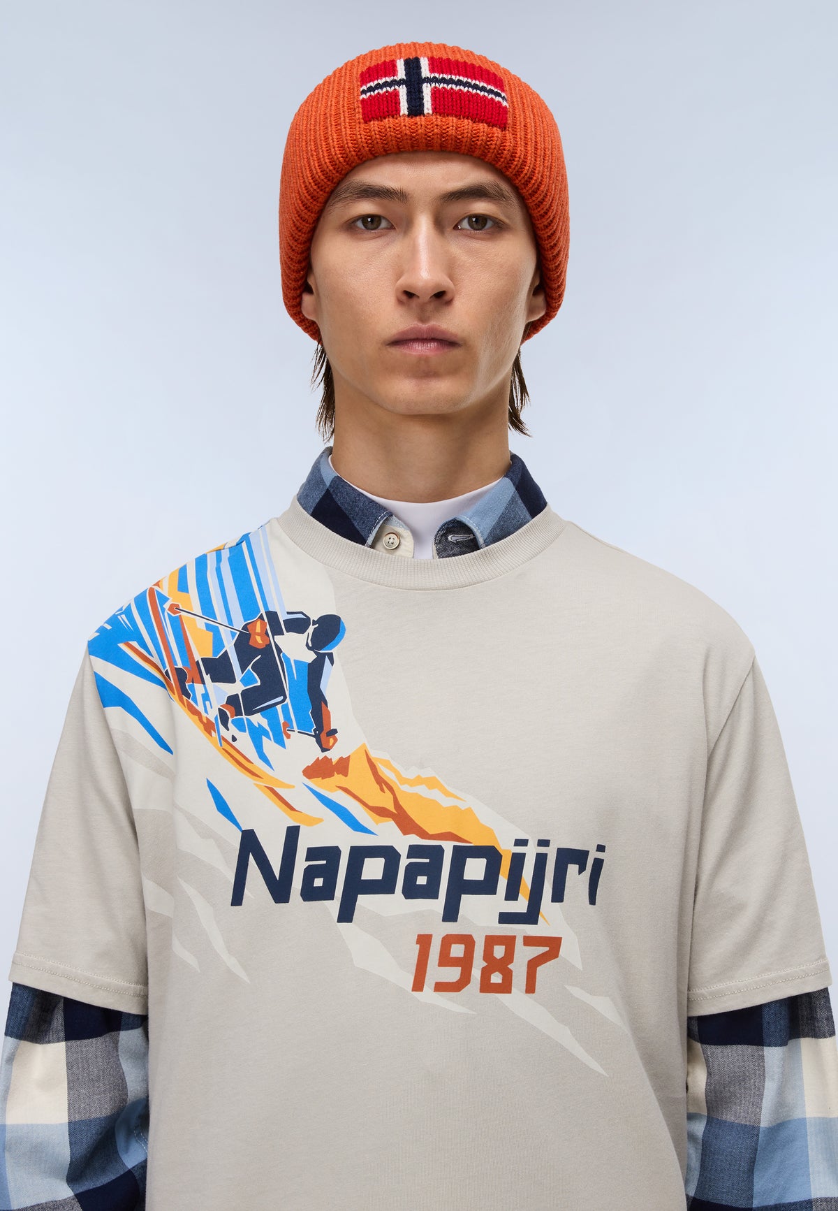 Kurzärmeliges Jersey-T-Shirt Fiemme Grau Will - 2