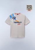 Kurzärmeliges Jersey-T-Shirt Fiemme Grau Will - 1