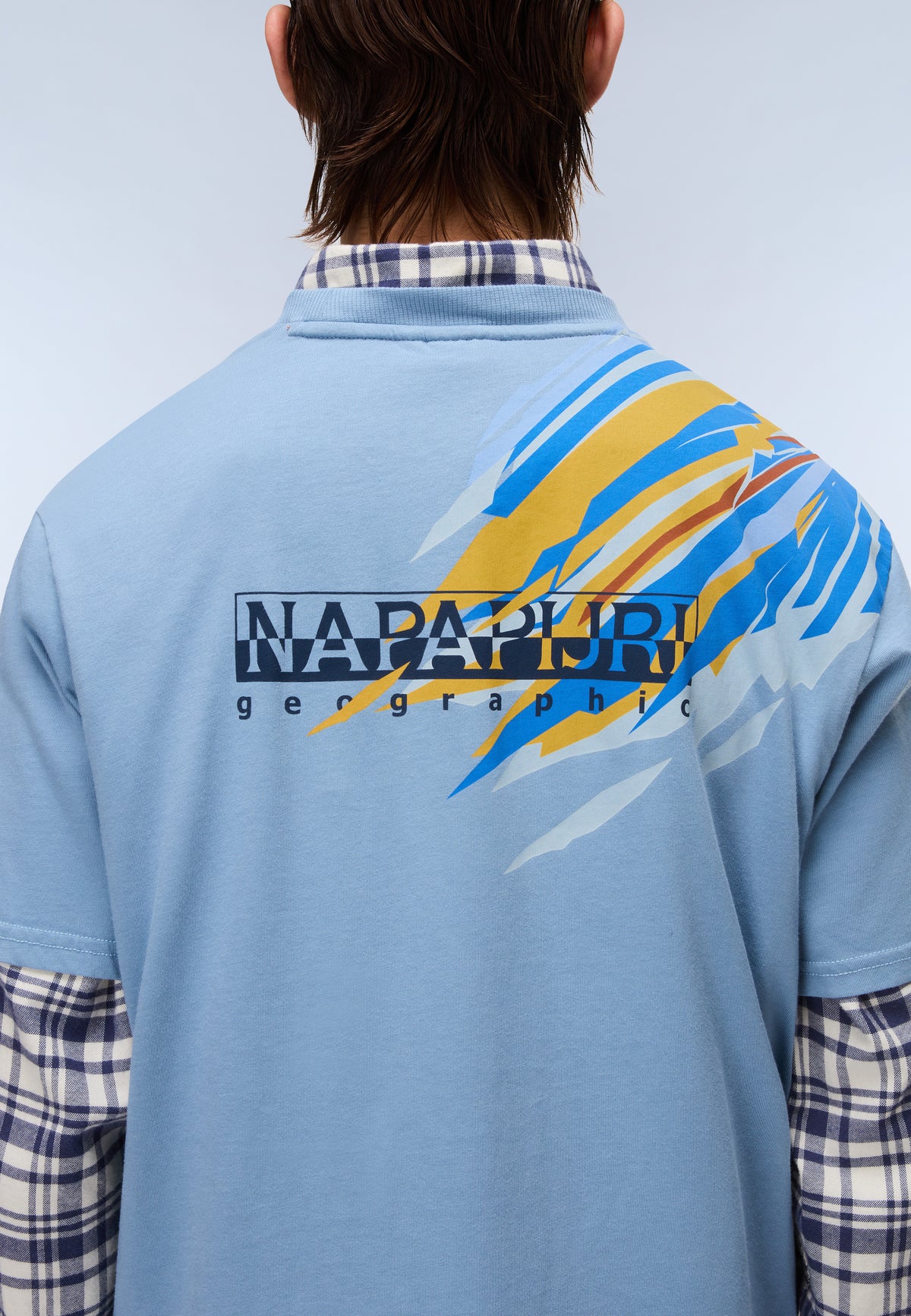 Kurzärmeliges Jersey-T-Shirt Fiemme Blau Denim - 6