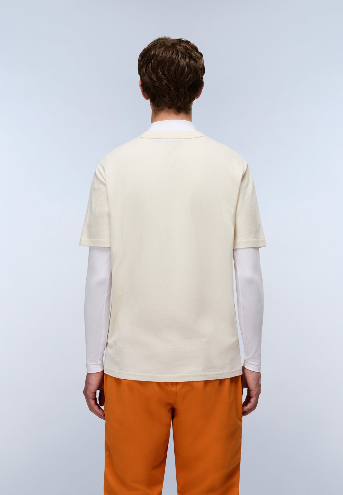 Kurzärmeliges Jersey-T-Shirt Fiemme Beige - 4