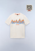 Kurzärmeliges Jersey-T-Shirt Fiemme Beige - 1