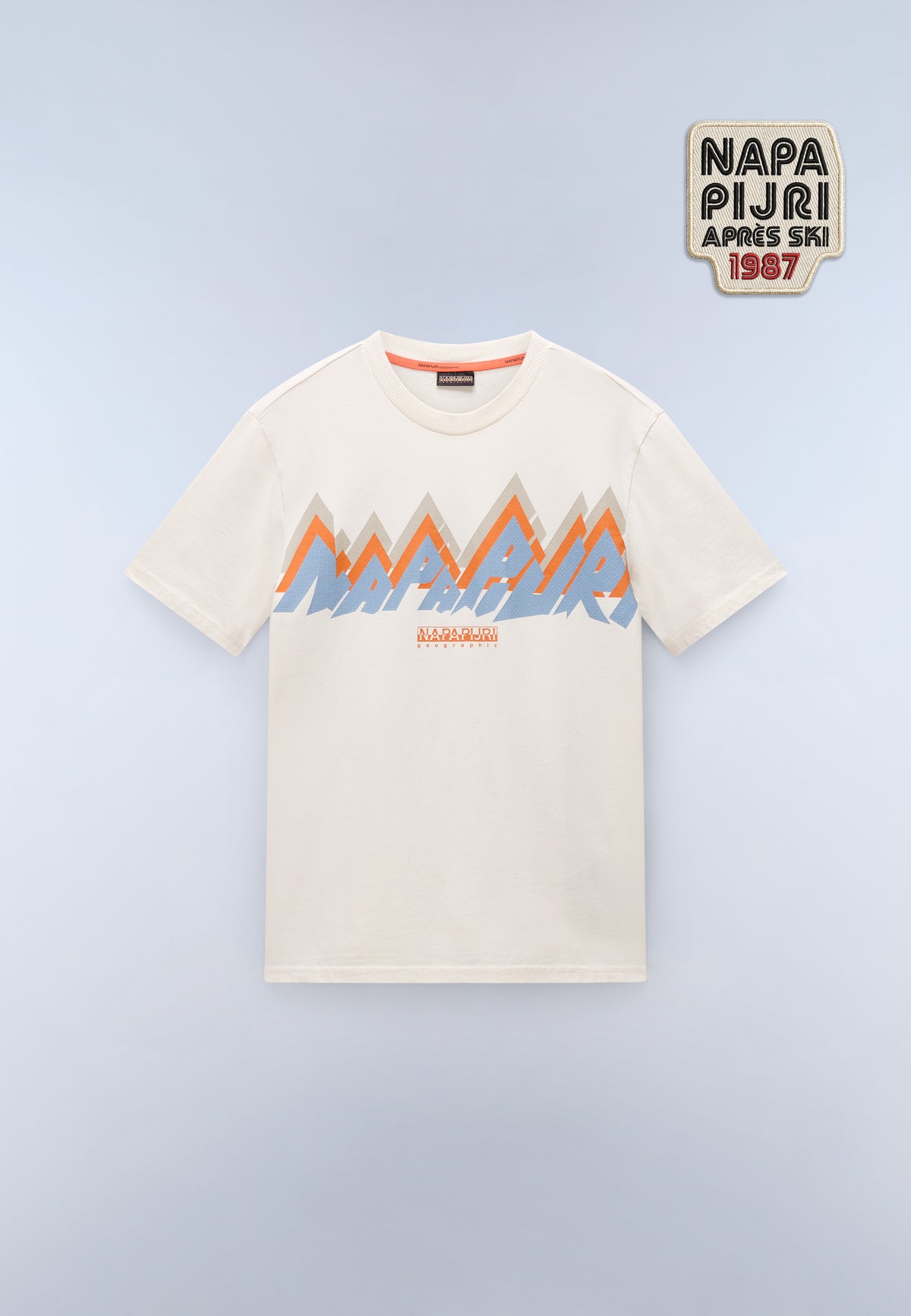 Kurzärmeliges Jersey-T-Shirt Fiemme Beige - 1