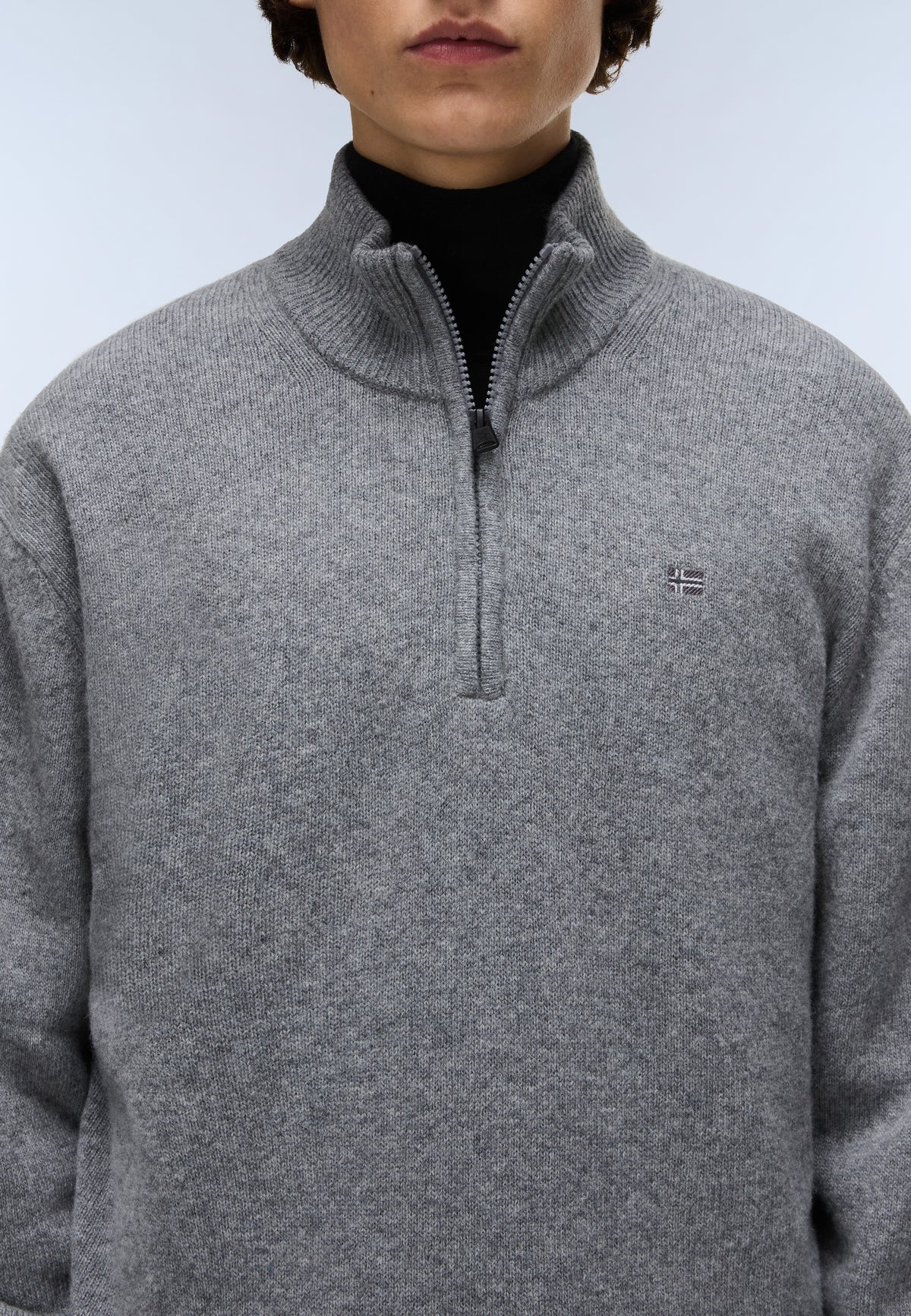 Ordin Half-Zip Jumper Medium Grey Melange - 4