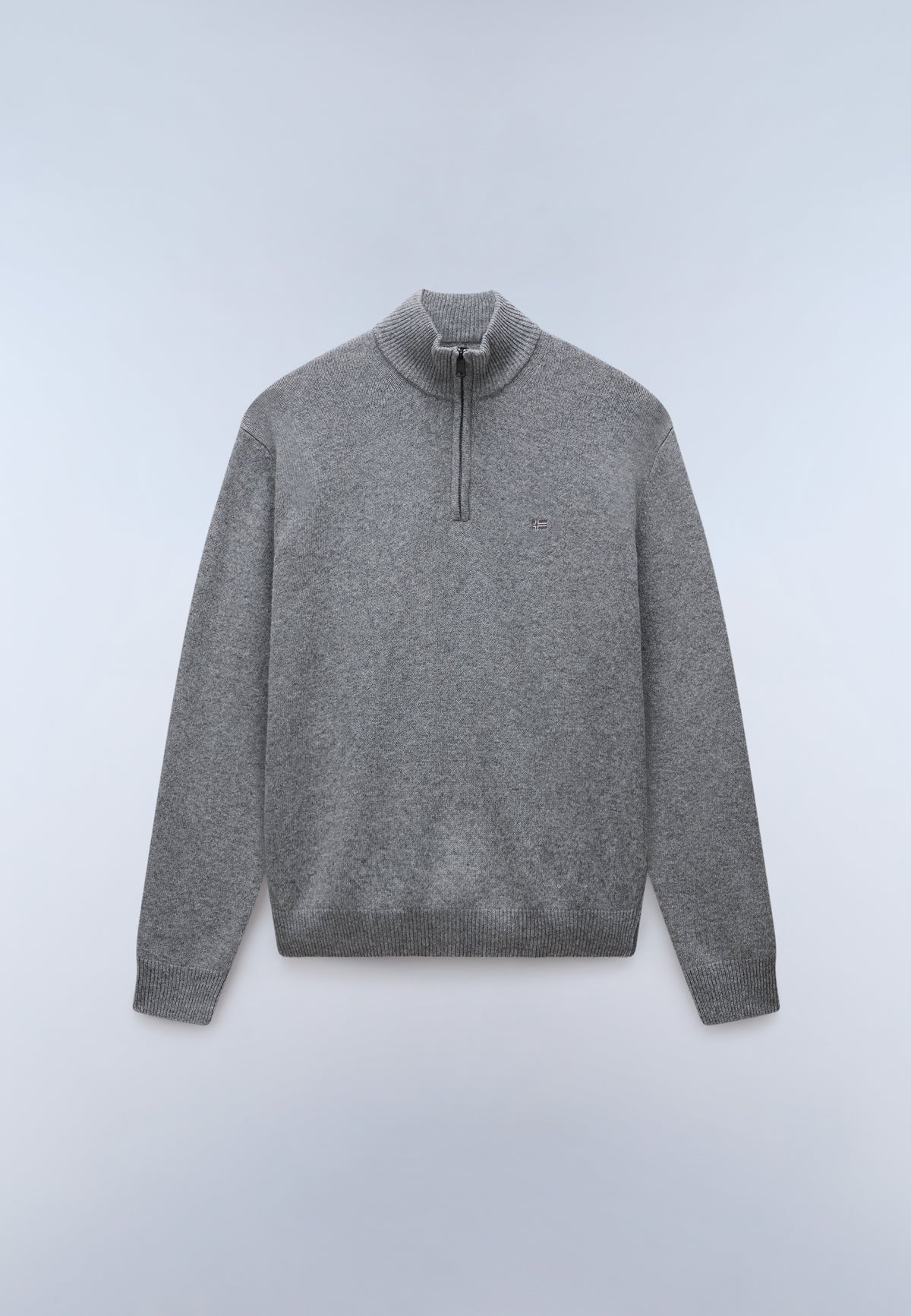 Ordin Half-Zip Jumper Medium Grey Melange - 1