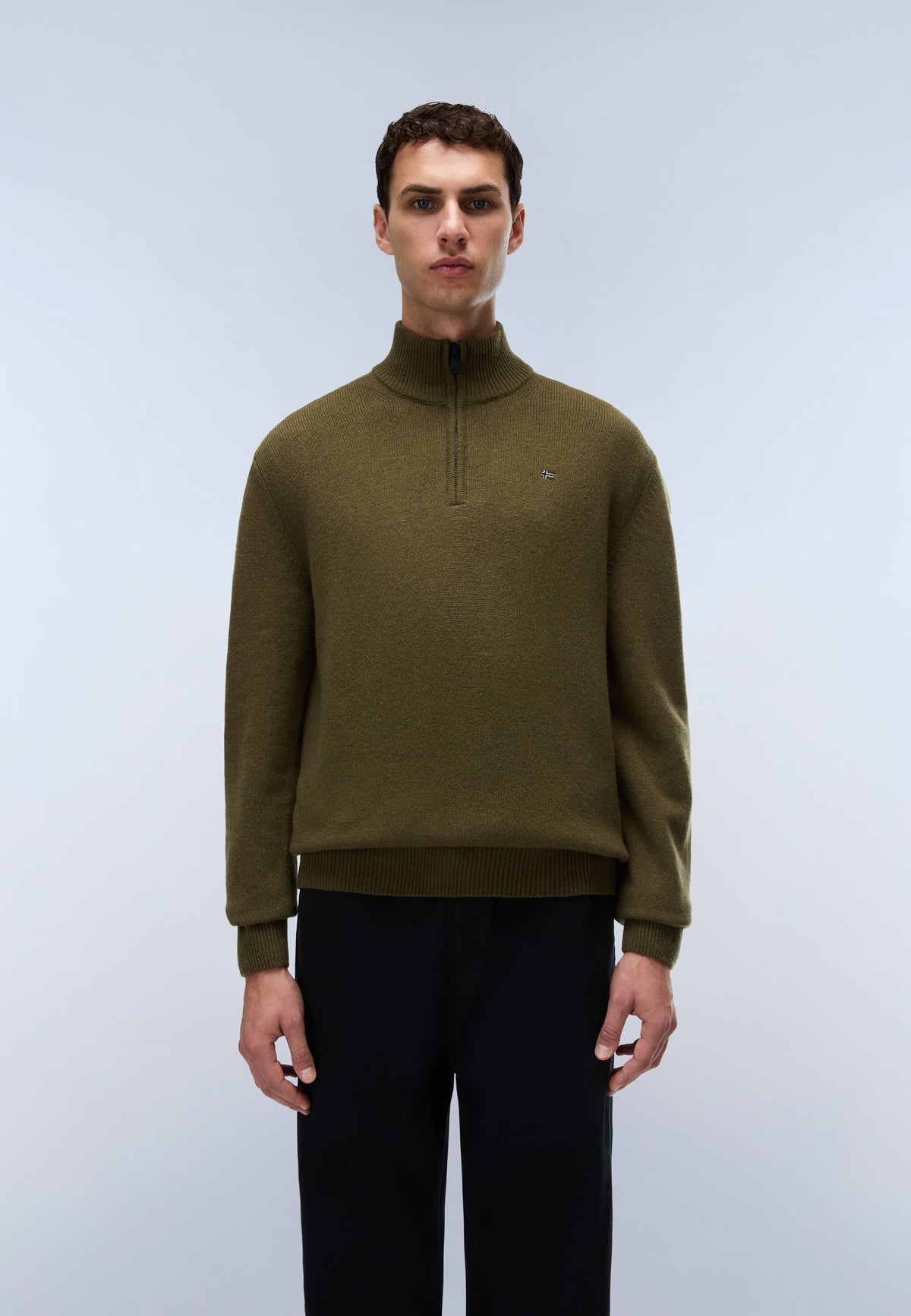 Napapijri Ordin Half-Zip Jumper Green Olive Night Men - 3