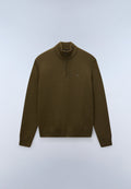 Napapijri Pull à Col Zippé Ordin Vert Olive Night Homme - 1
