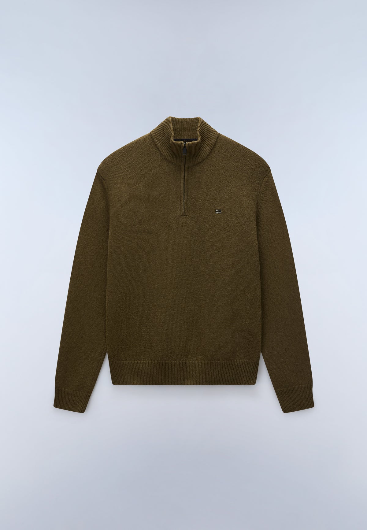 Napapijri Pull à Col Zippé Ordin Vert Olive Night Homme - 1