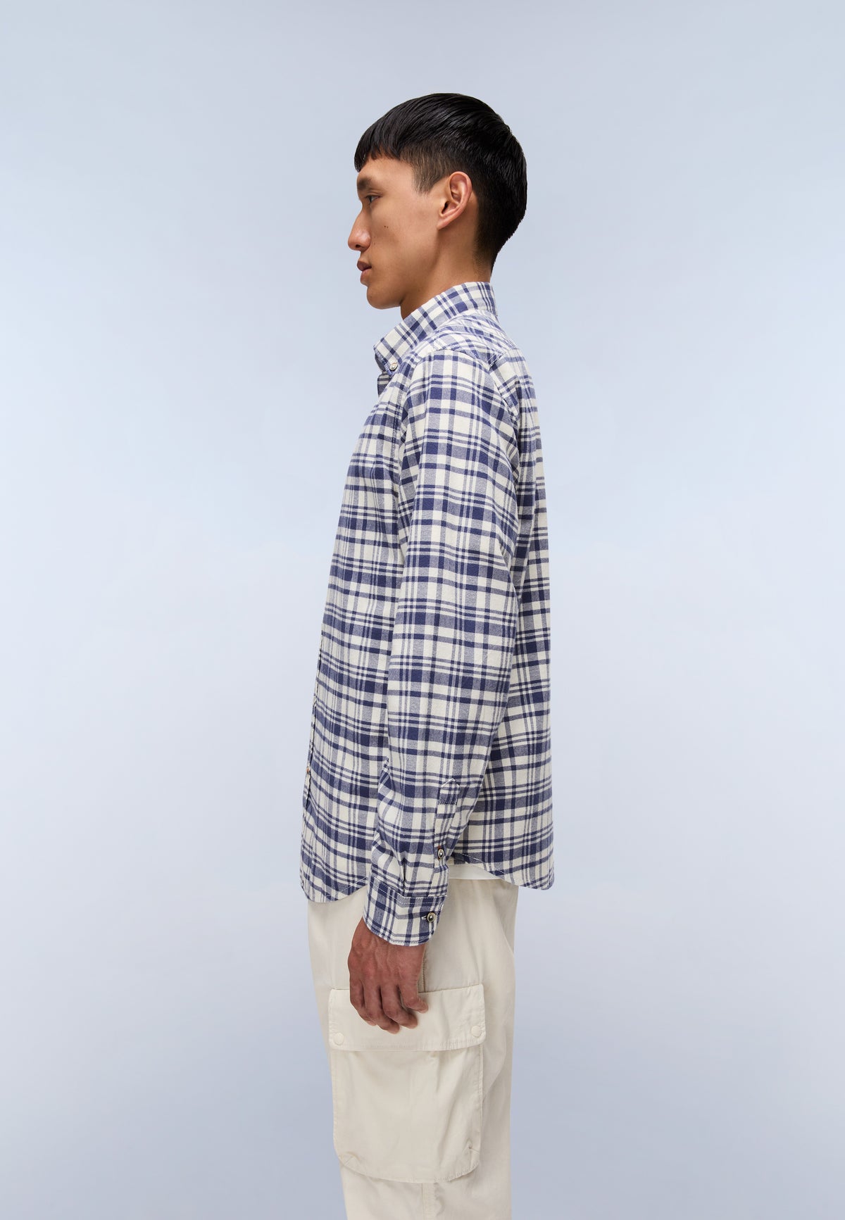 Trekking Long Sleeve Shirt Multicolour Check CBQ - 4