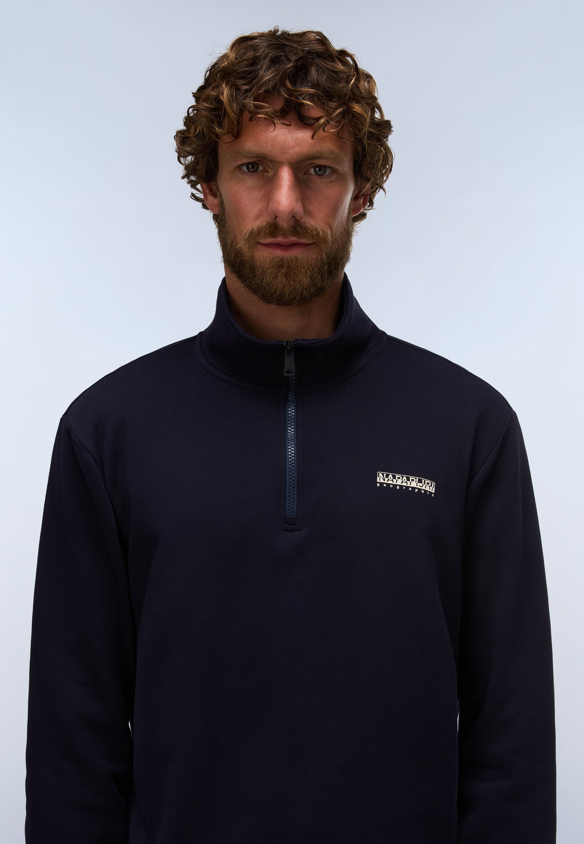 Sweat-shirt à Col Zippé en French Terry Small Box  - 2