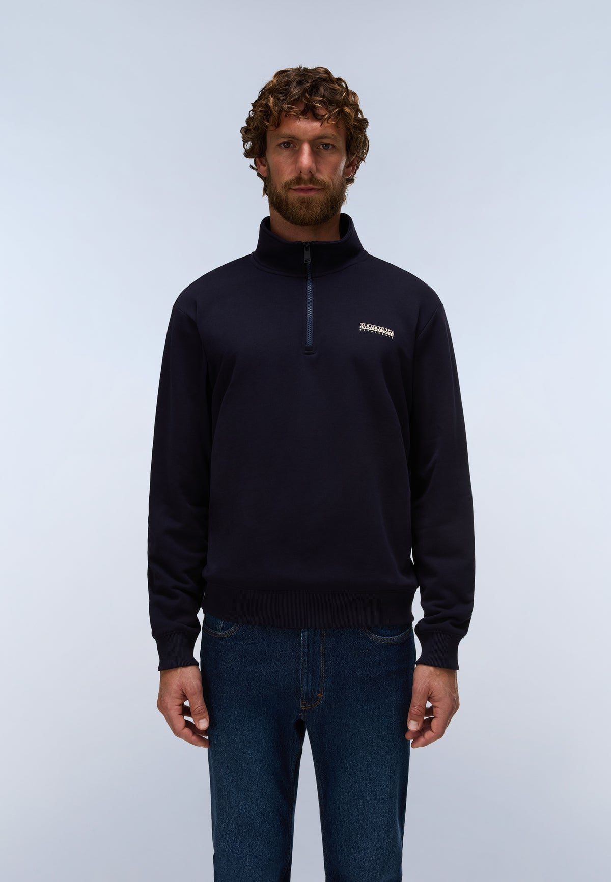 Sweat-shirt à Col Zippé en French Terry Small Box  - 3