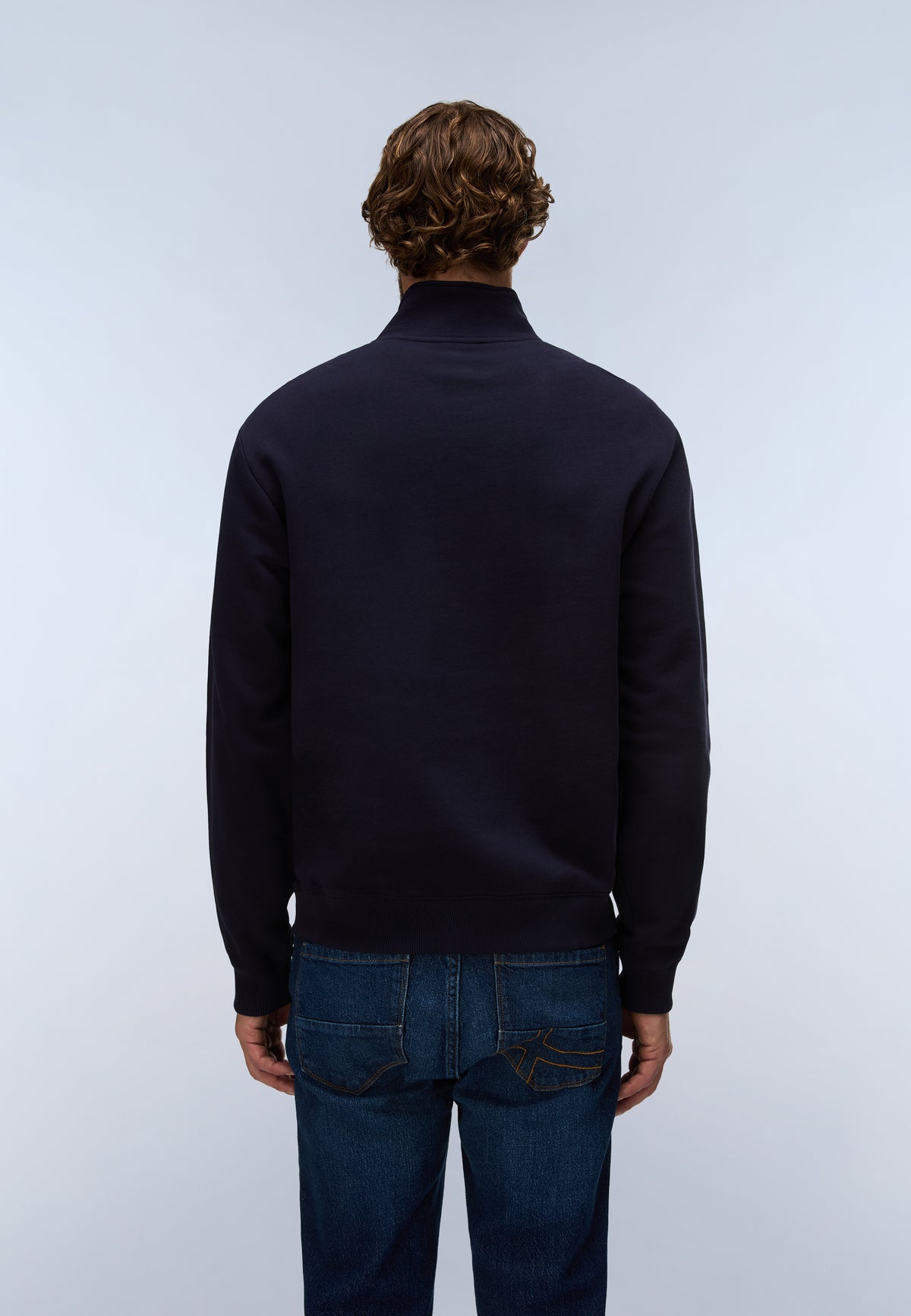 Sweat-shirt à Col Zippé en French Terry Small Box  - 4