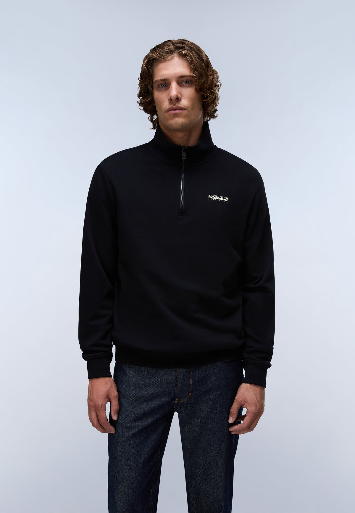 Sweat-shirt à Col Zippé en French Terry Small Box  - 3
