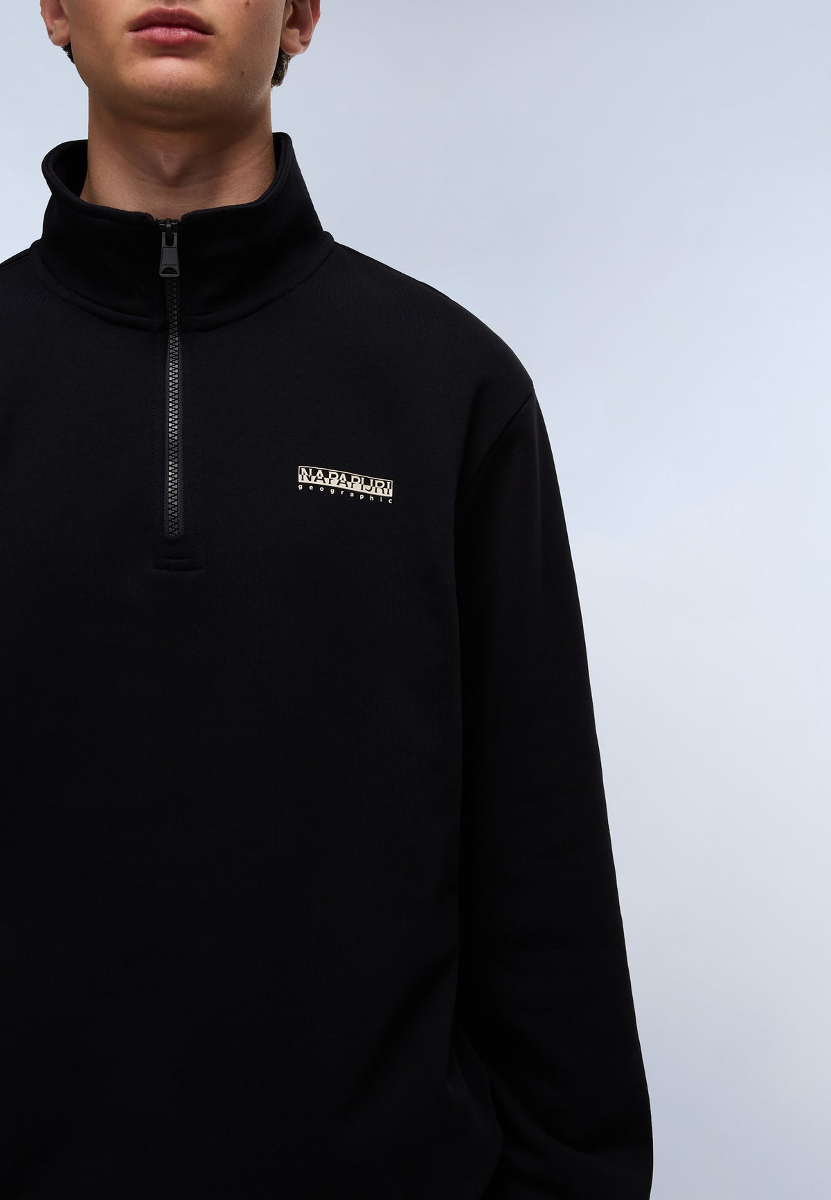 Sweat-shirt à Col Zippé en French Terry Small Box  - 5