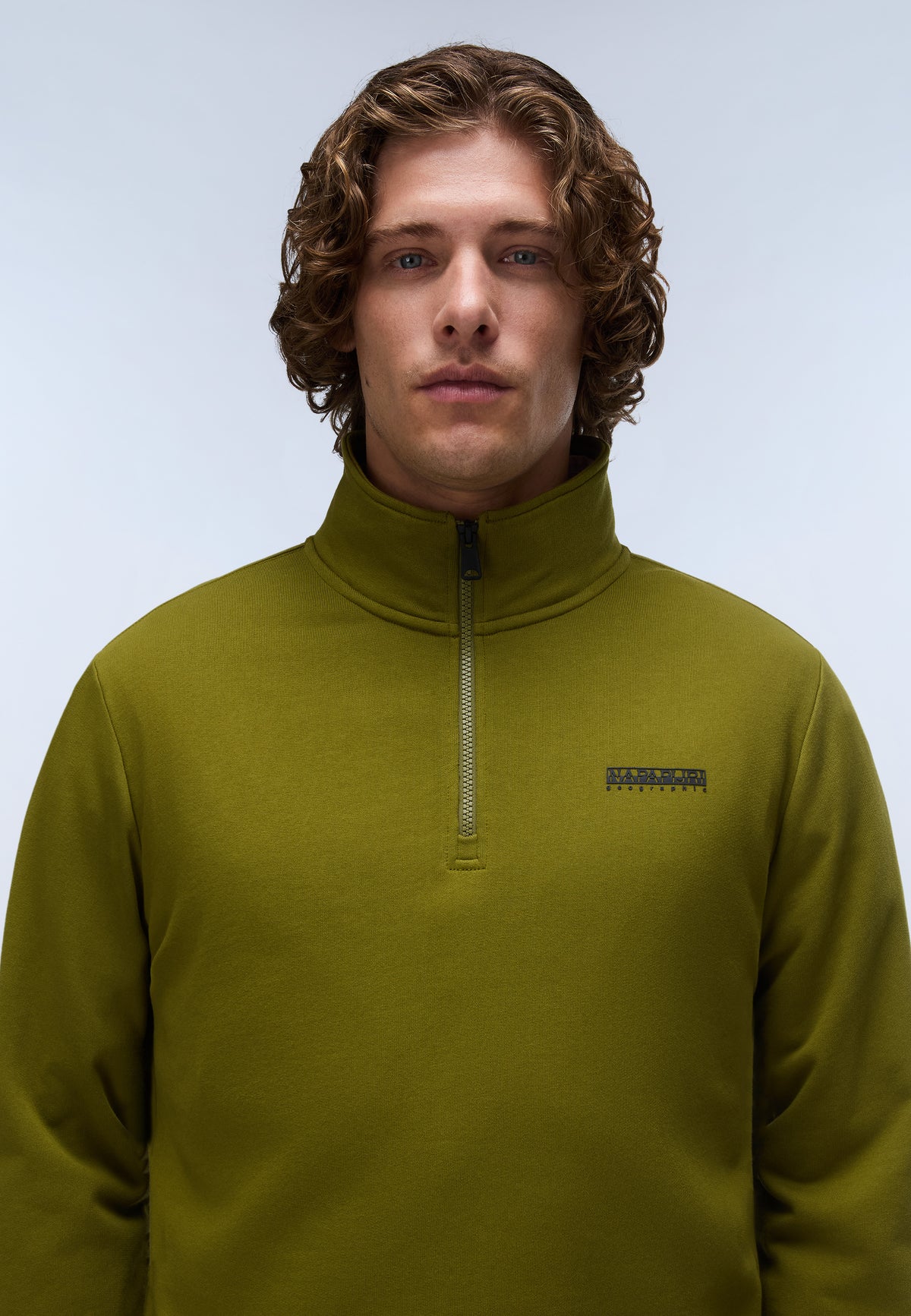 Sweat-shirt à Col Zippé en French Terry Small Box  - 2