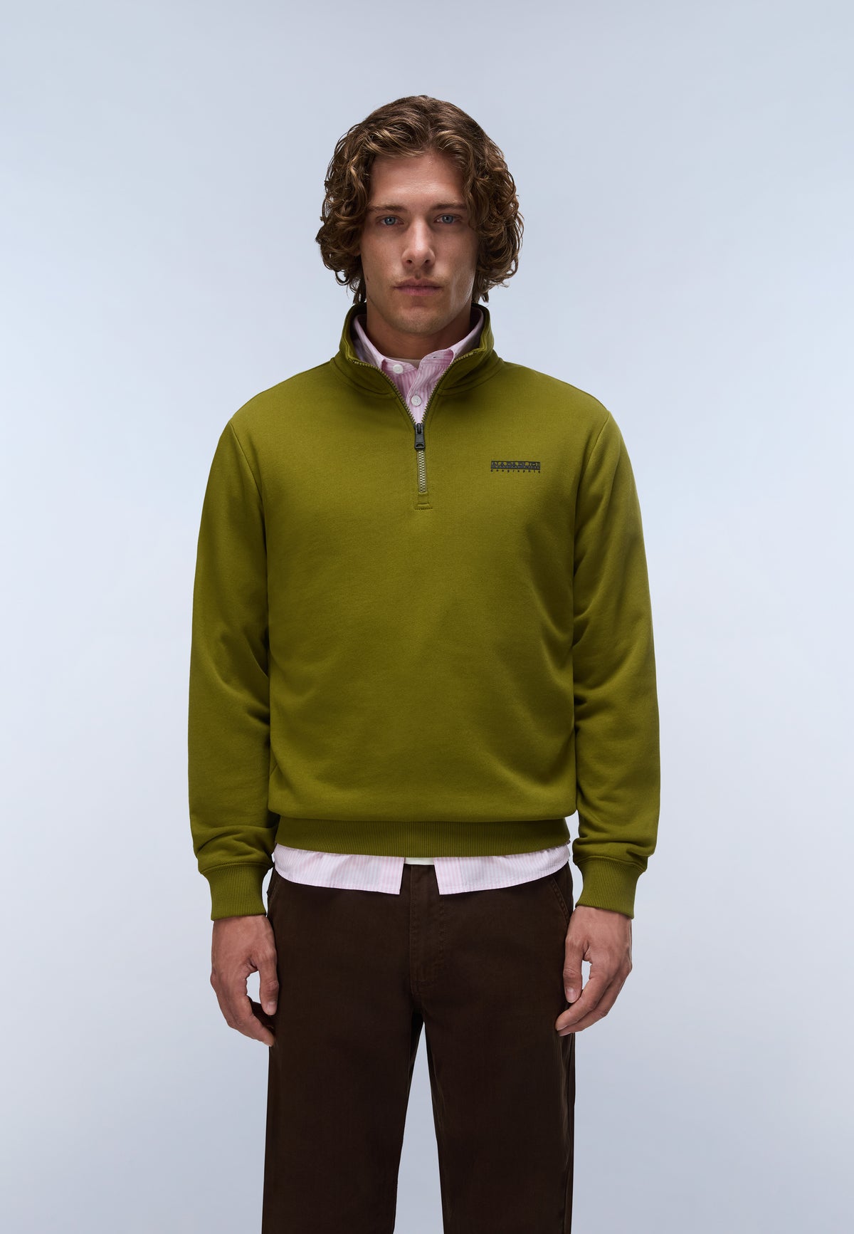 Sweat-shirt à Col Zippé en French Terry Small Box  - 3