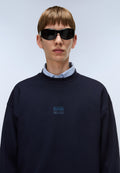 Elevated Logo French Terry Sweatshirt Dark Blue - 2