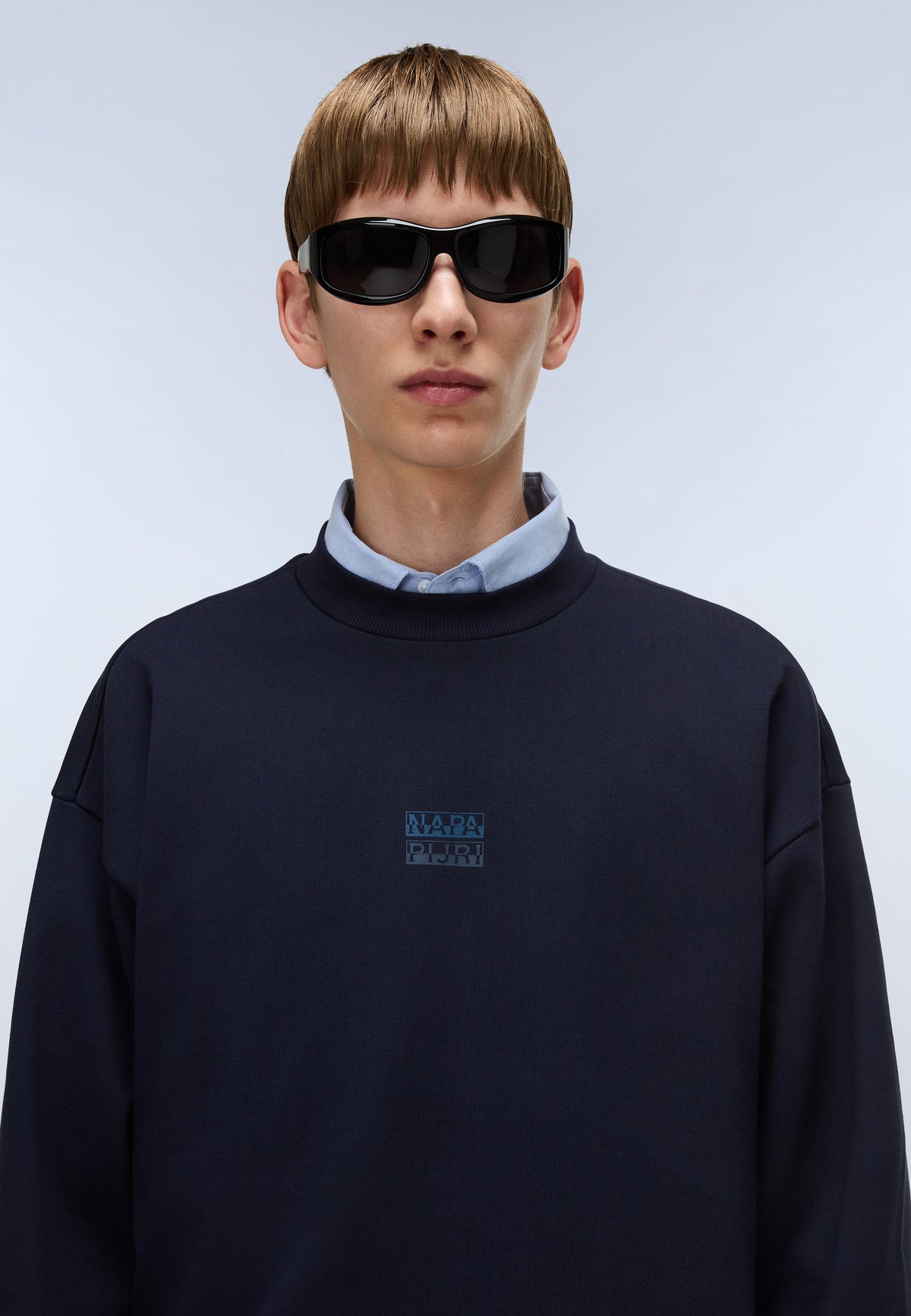 Elevated Logo French Terry Sweatshirt Dark Blue - 2