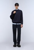 Elevated Logo French Terry Sweatshirt Dark Blue - 3
