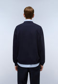 Elevated Logo French Terry Sweatshirt Dark Blue - 5