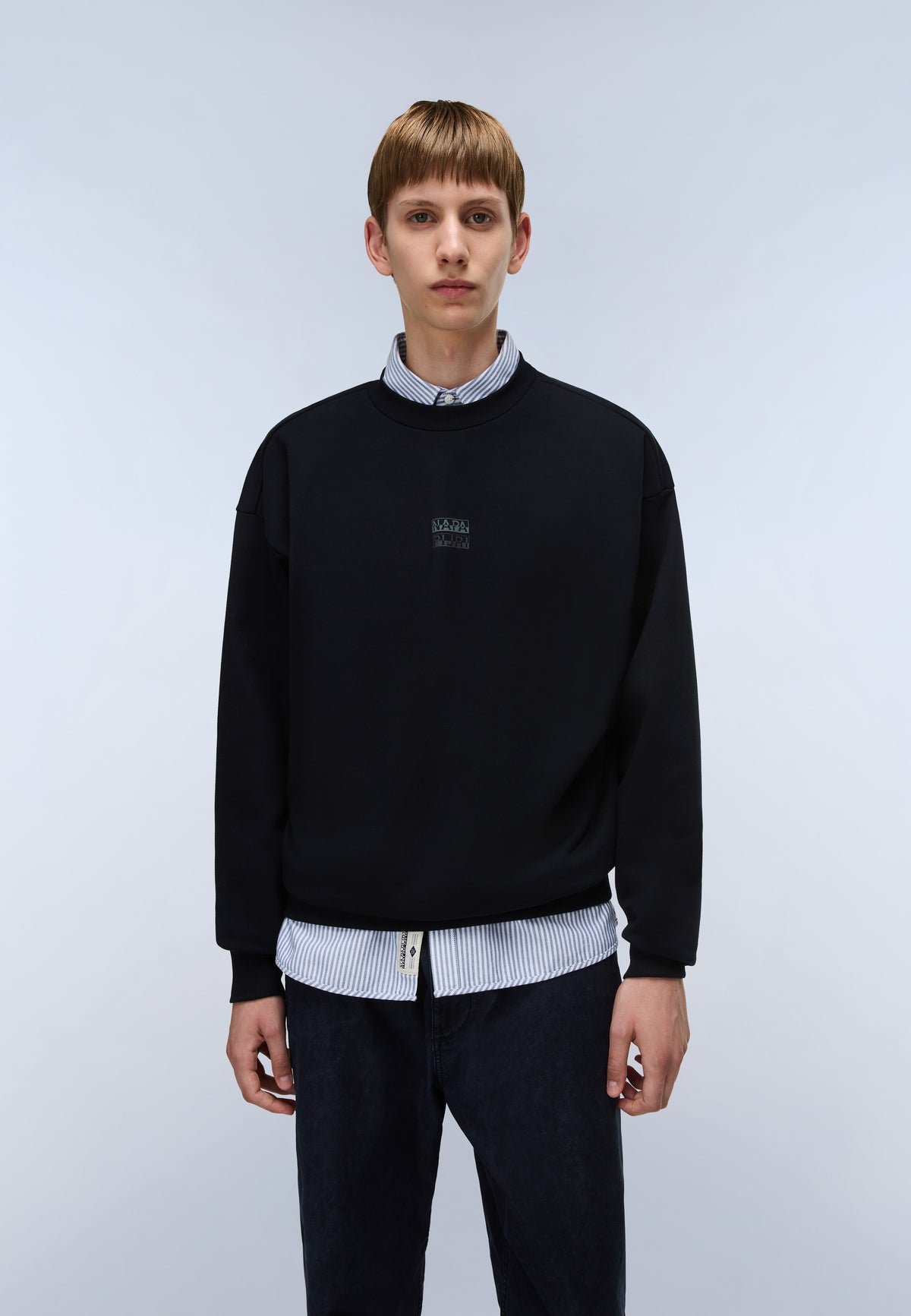 Elevated Logo French Terry Sweatshirt Black - 4