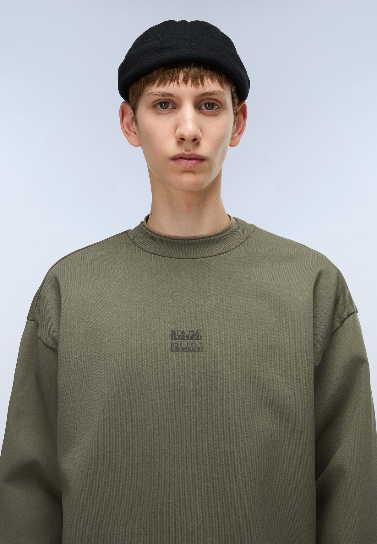 Elevated Logo French Terry Sweatshirt Green Tea Leaf - 2