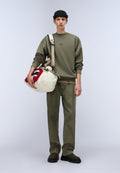 Elevated Logo French Terry Sweatshirt Green Tea Leaf - 3